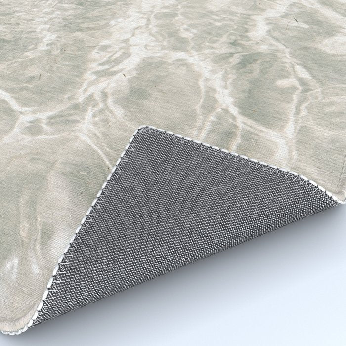 Clear water | beach fine art photography | sea wave and sand Rug Gallery Image 4