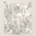 Clear water | beach fine art photography | sea wave and sand Wall Tapestry Gallery Image 4