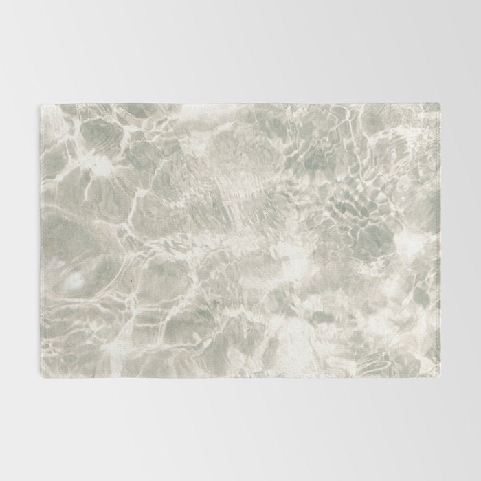 Clear water | beach fine art photography | sea wave and sand Rug Gallery Image 2