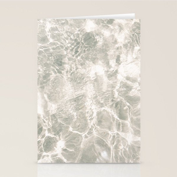 Clear water | beach fine art photography | sea wave and sand Stationery Card Gallery Image 1