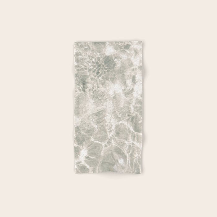 Clear water | beach fine art photography | sea wave and sand Bath Towel Gallery Image 1