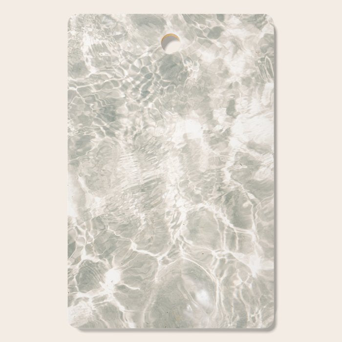 Clear water | beach fine art photography | sea wave and sand Cutting Board Gallery Image 1