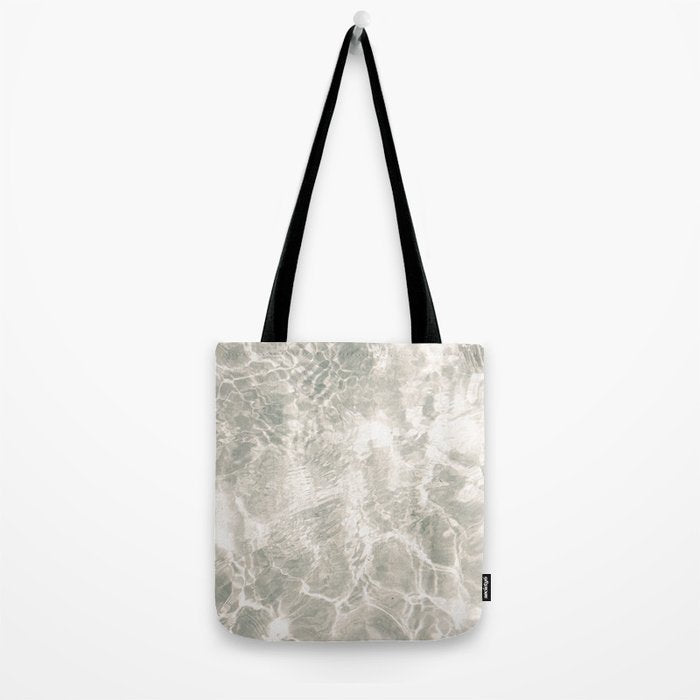 Clear water | beach fine art photography | sea wave and sand Tote Bag Gallery Image 2