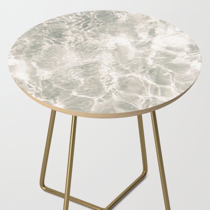 Clear water | beach fine art photography | sea wave and sand Side Table Gallery Image 2