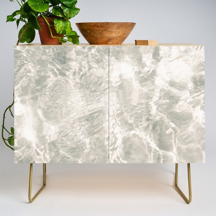 Clear water | beach fine art photography | sea wave and sand Credenza Gallery Image 1