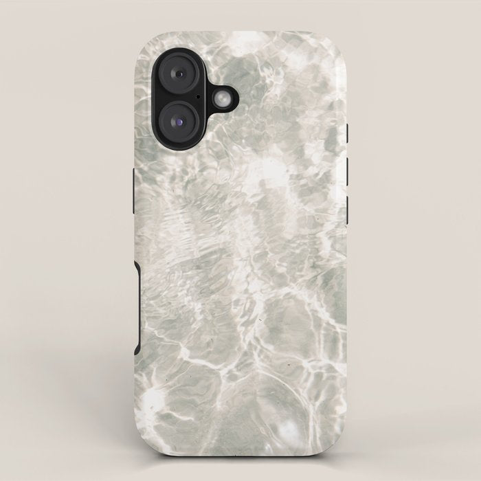 Clear water | beach fine art photography | sea wave and sand iPhone Case Gallery Image 1