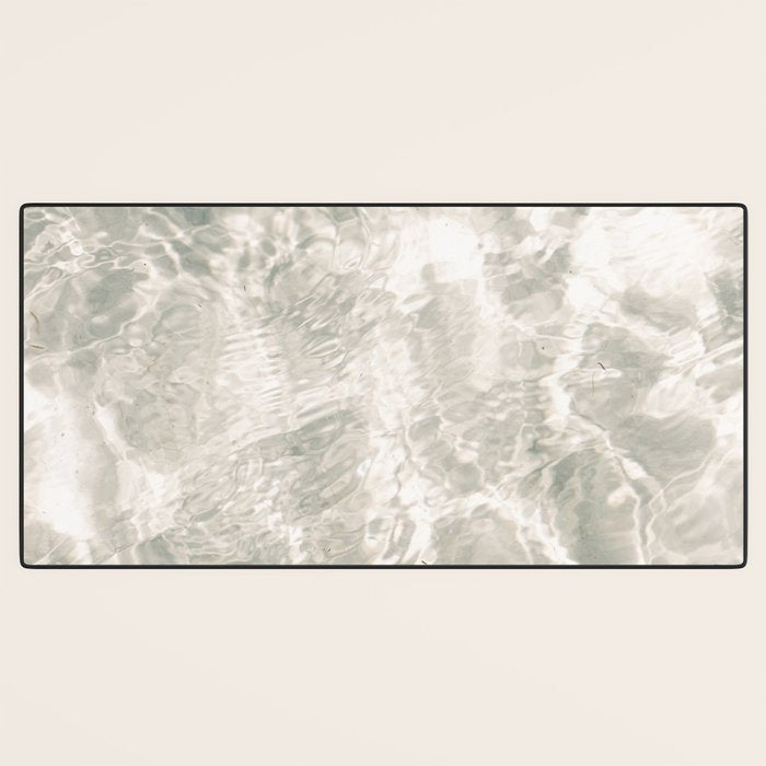 Clear water | beach fine art photography | sea wave and sand Desk Mat Gallery Image 3