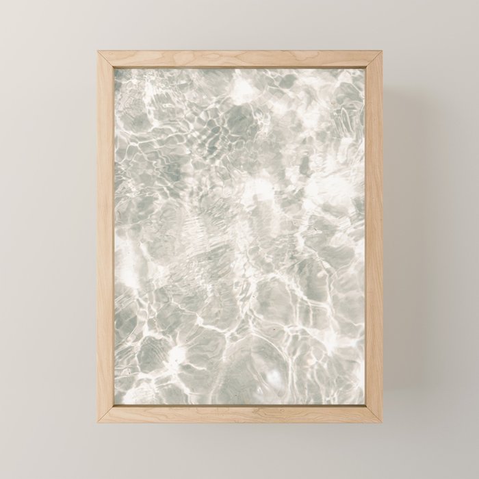 Clear water | beach fine art photography | sea wave and sand Mini Art Print Gallery Image 1