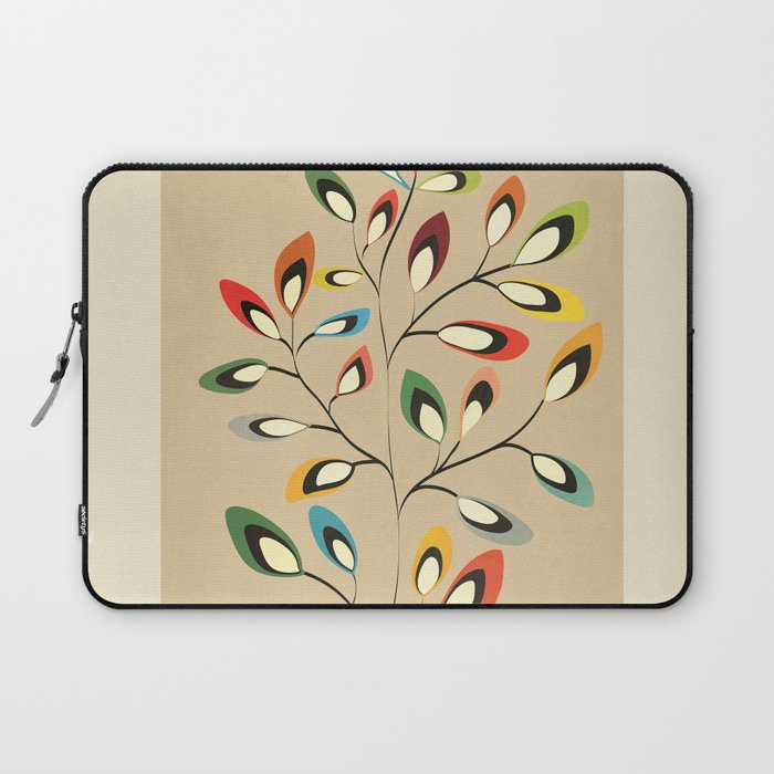 Mid-Century Abstract Branch 02 Laptop Sleeve Gallery Image 1