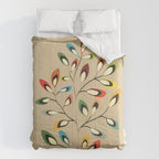 Mid-Century Abstract Branch 02 Comforter Gallery Image 6