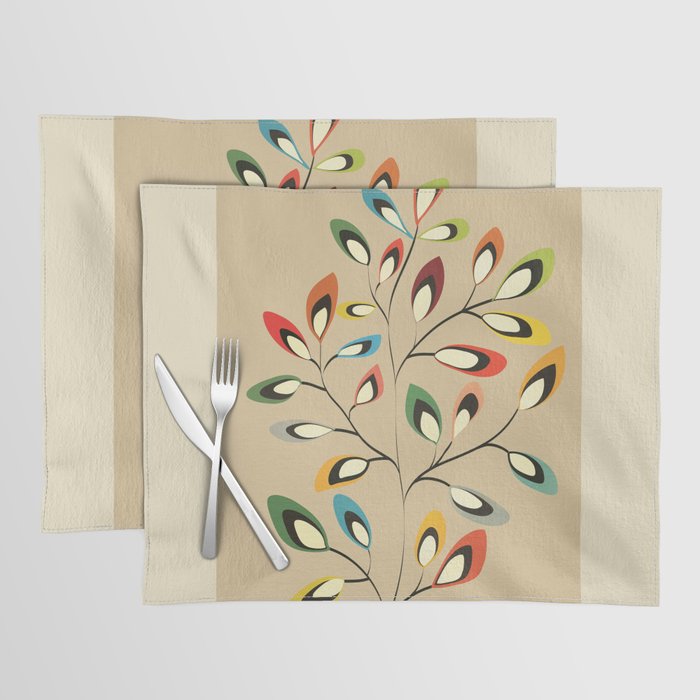 Mid-Century Abstract Branch 02 Placemat Gallery Image 1