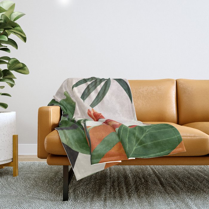 Abstract Tropical Art 12 Throw Blanket Gallery Image 1