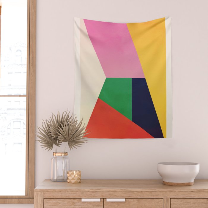 Geometric Shapes 120 Wall Tapestry Gallery Image 2