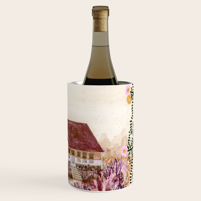 The Old Country Farm in Rustic Brown - Farm House Decor Wine Chiller Gallery Image 3