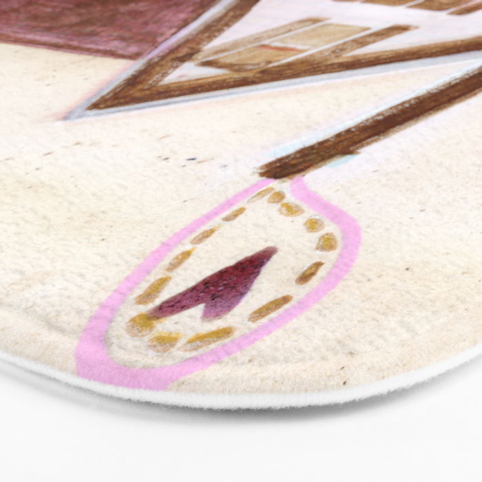 The Old Country Farm in Rustic Brown - Farm House Decor Bath Mat Gallery Image 3