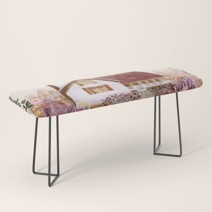 The Old Country Farm in Rustic Brown - Farm House Decor Bench Gallery Image 1