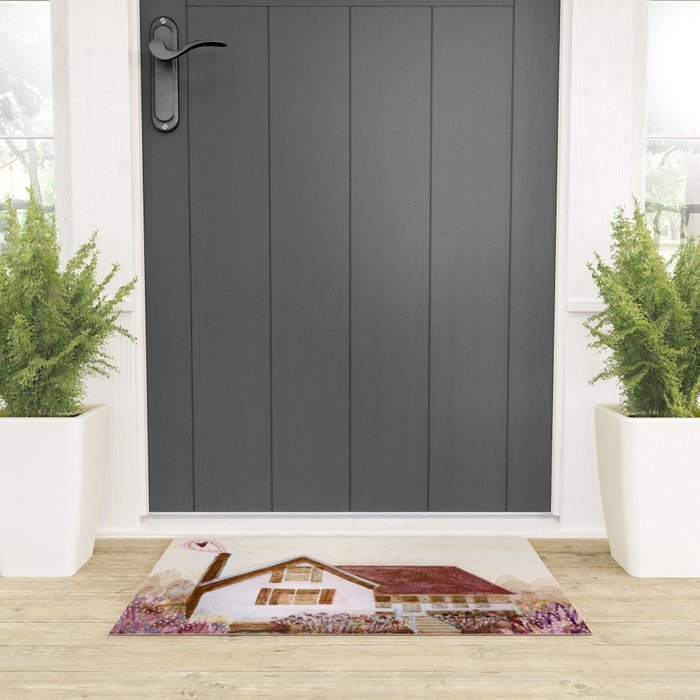 The Old Country Farm in Rustic Brown - Farm House Decor Welcome Mat Gallery Image 3