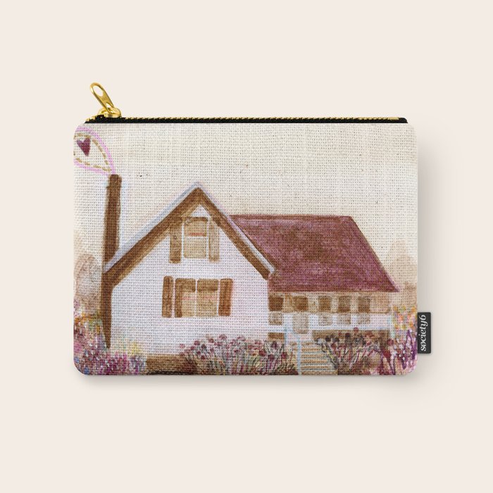 The Old Country Farm in Rustic Brown - Farm House Decor Carry All Pouch Gallery Image 1