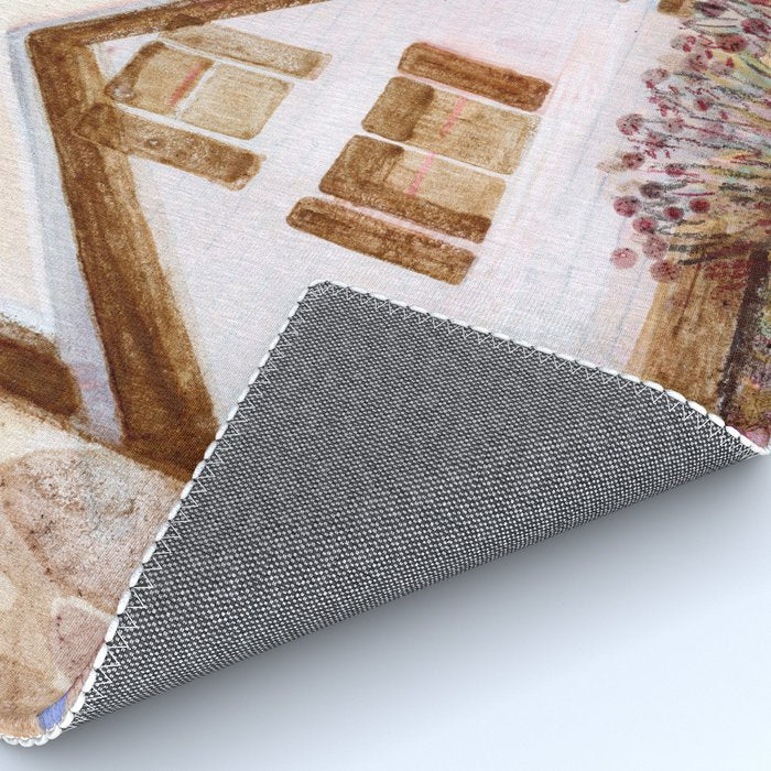The Old Country Farm in Rustic Brown - Farm House Decor Rug Gallery Image 4