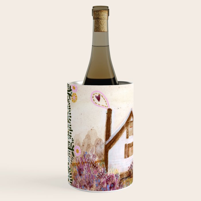 The Old Country Farm in Rustic Brown - Farm House Decor Wine Chiller Gallery Image 2