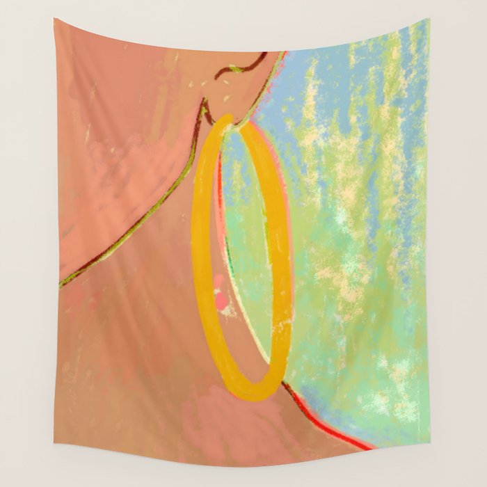 Golden Hoops Wall Tapestry Gallery Image 4