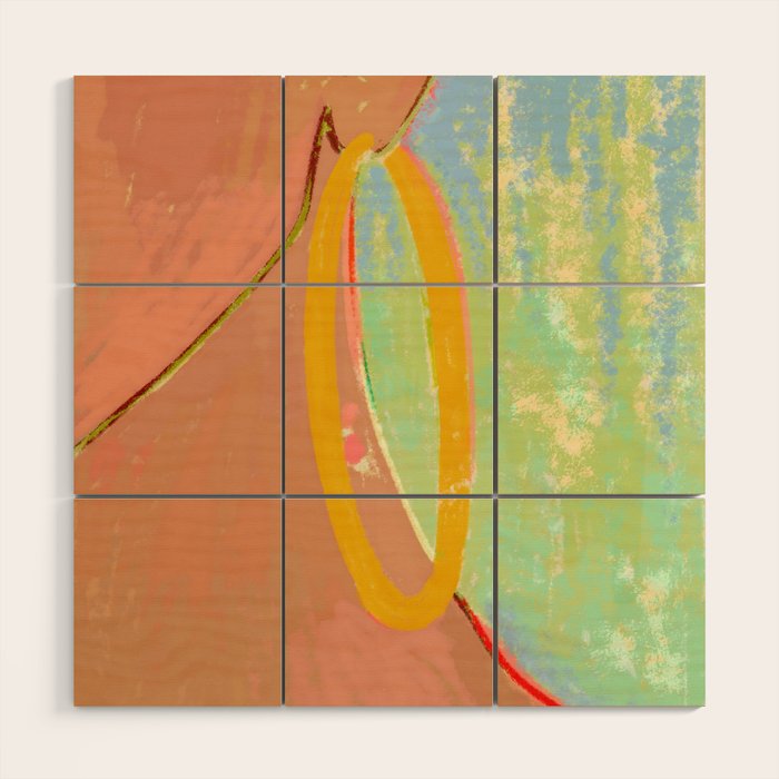 Golden Hoops Wood Wall Art Gallery Image 1