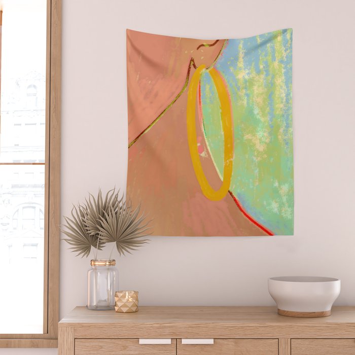 Golden Hoops Wall Tapestry Gallery Image 2