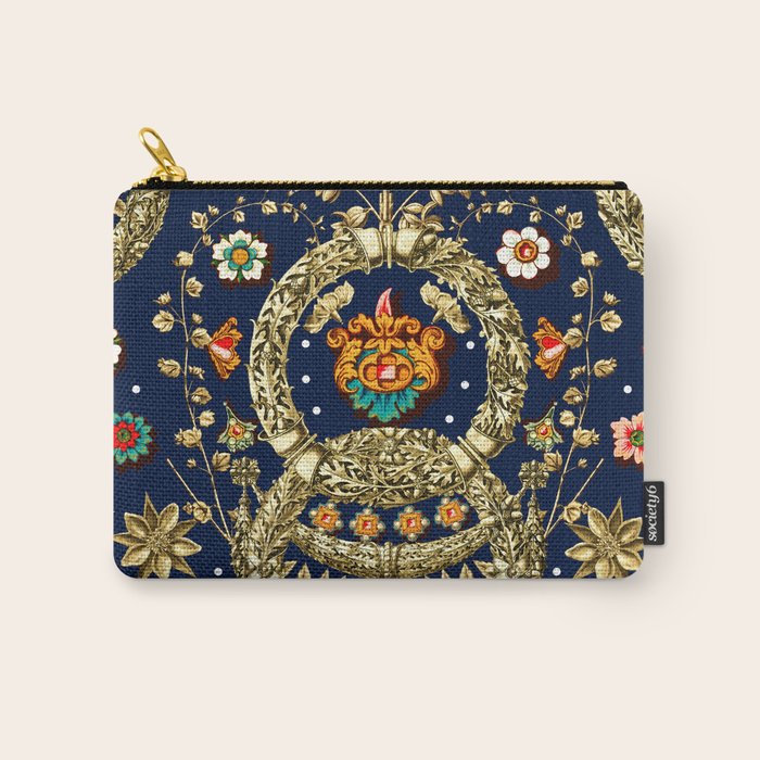 Art Nouveau Floral Pattern Carry All Pouch Gallery Image 1