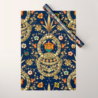 Art Nouveau Floral Pattern Wrapping Paper Gallery Image 1