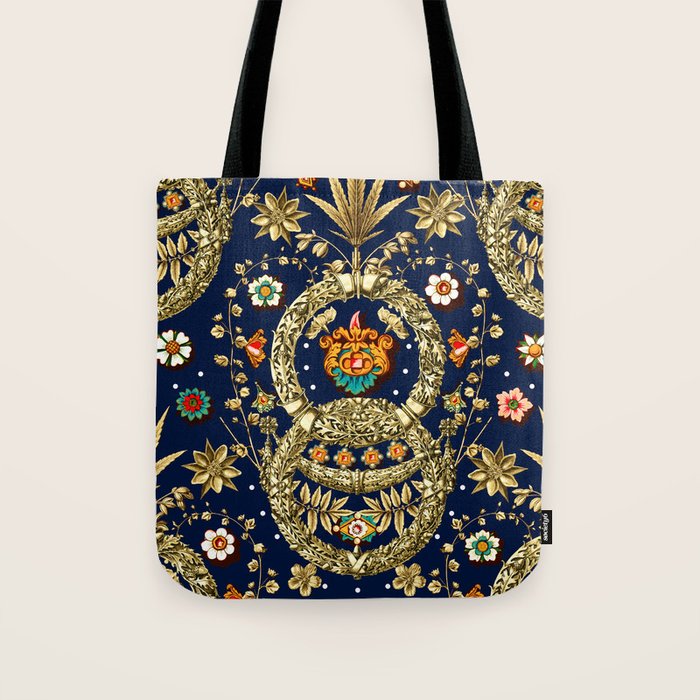 Art Nouveau Floral Pattern Tote Bag Gallery Image 1