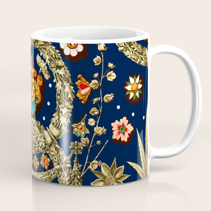 Art Nouveau Floral Pattern Coffee Mug Gallery Image 1