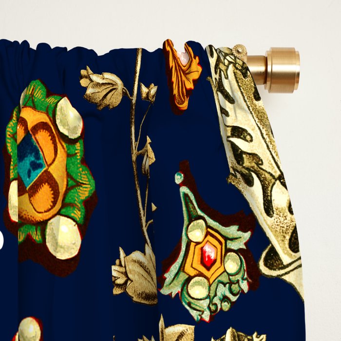 Art Nouveau Floral Pattern Window Curtain Gallery Image 2