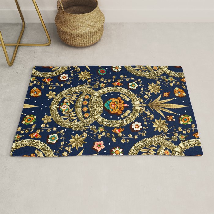 Art Nouveau Floral Pattern Rug Gallery Image 1