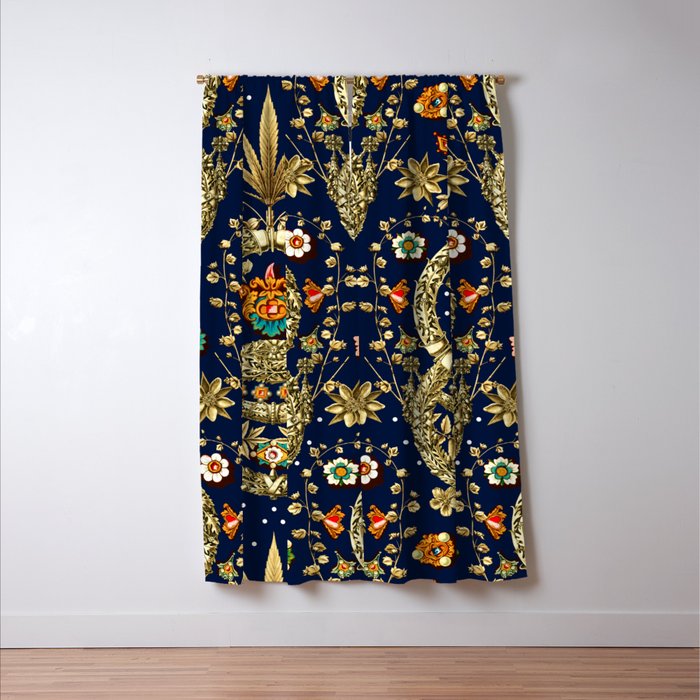 Art Nouveau Floral Pattern Window Curtain Gallery Image 3
