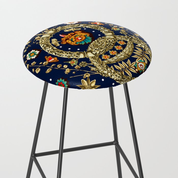 Art Nouveau Floral Pattern Stool Gallery Image 2