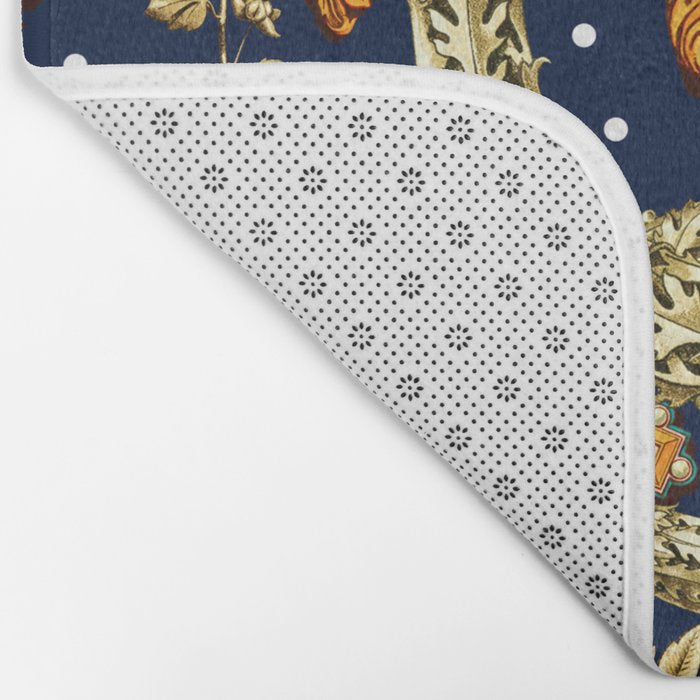 Art Nouveau Floral Pattern Bath Mat Gallery Image 2