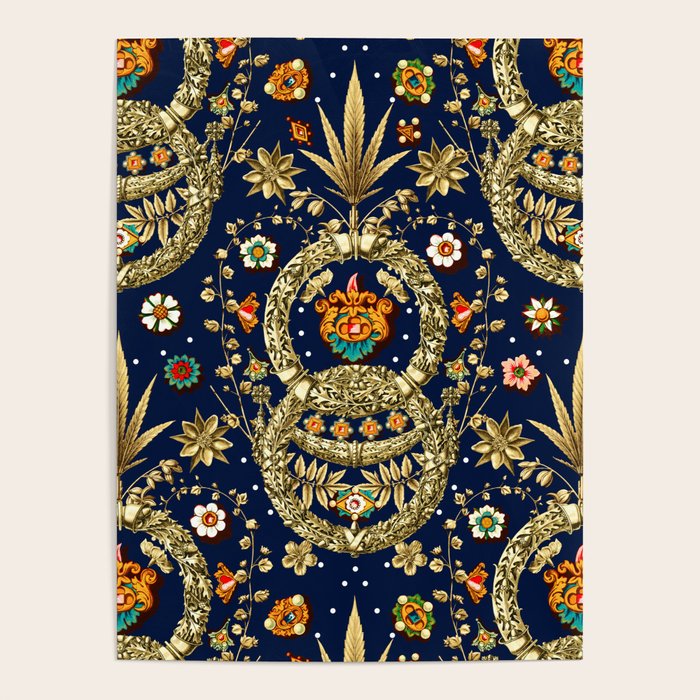Art Nouveau Floral Pattern Poster Gallery Image 4