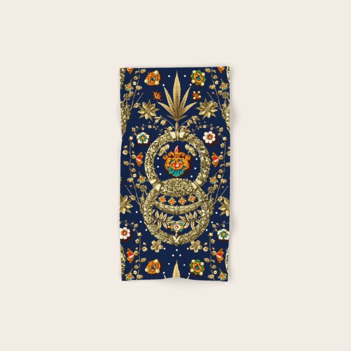 Art Nouveau Floral Pattern Bath Towel Gallery Image 1