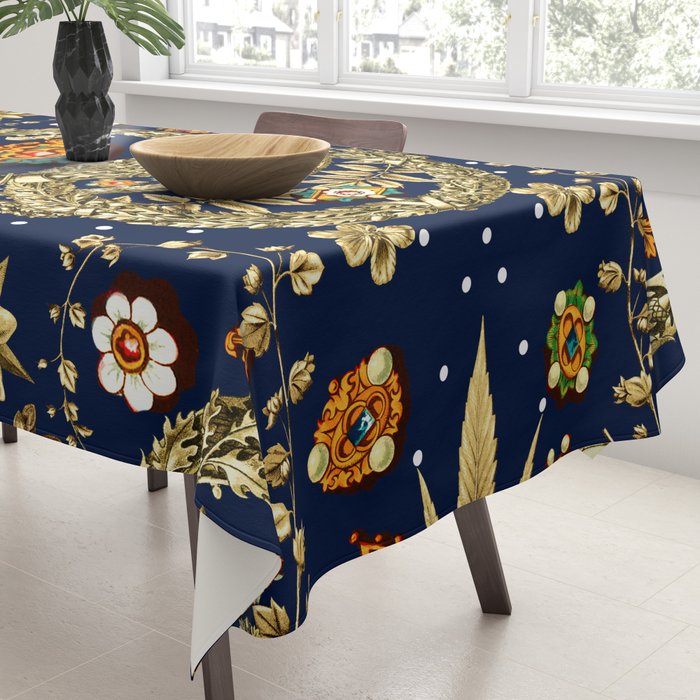 Art Nouveau Floral Pattern Tablecloth Gallery Image 3