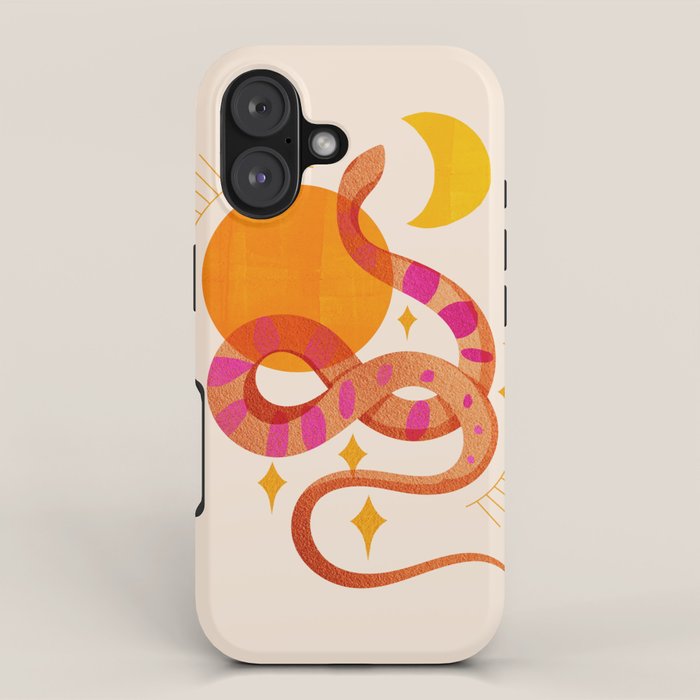 Abstraction_SUN_MOON_SNAKE_Minimalism_001 iPhone Case Gallery Image 1