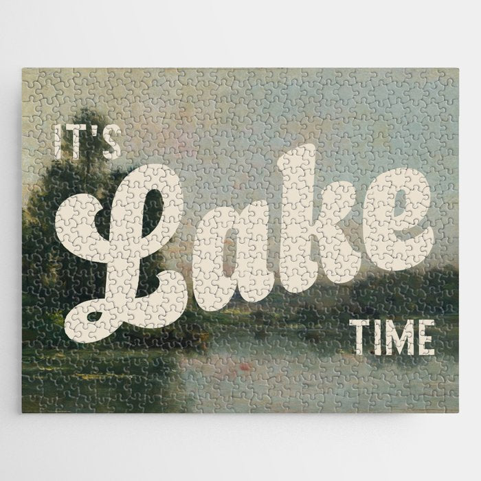 It's Lake Time - Retro Cottage Core Jigsaw Puzzle Gallery Image 1