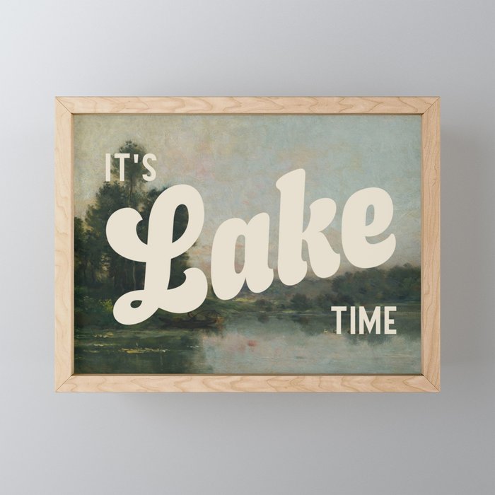 It's Lake Time - Retro Cottage Core Mini Art Print Gallery Image 1