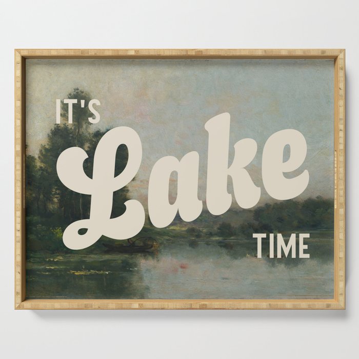 It's Lake Time - Retro Cottage Core Serving Tray Gallery Image 1
