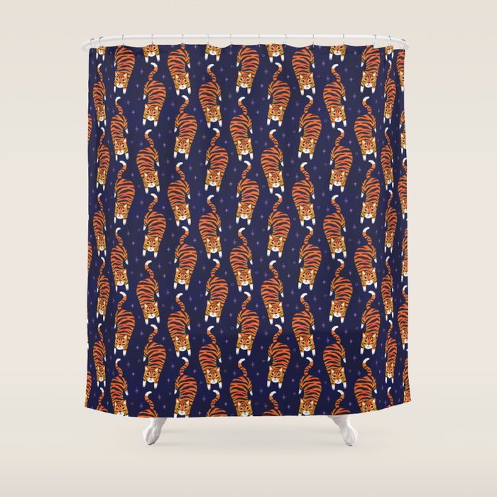 Fierce Tiger  Shower Curtain Gallery Image 1