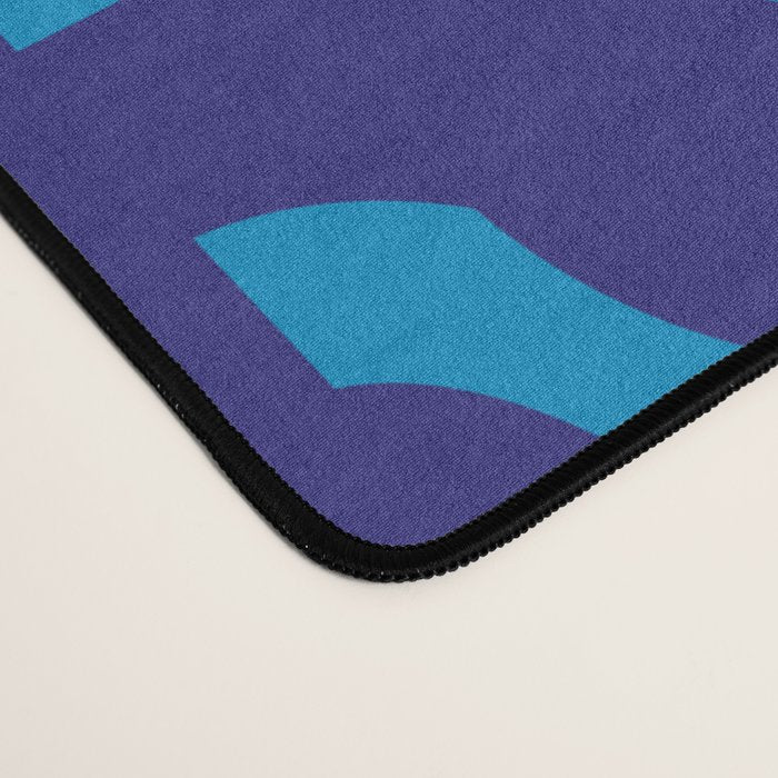Very Blue Contemporary Mid Century Modern Loops Abstract Pattern Desk Mat Gallery Image 4
