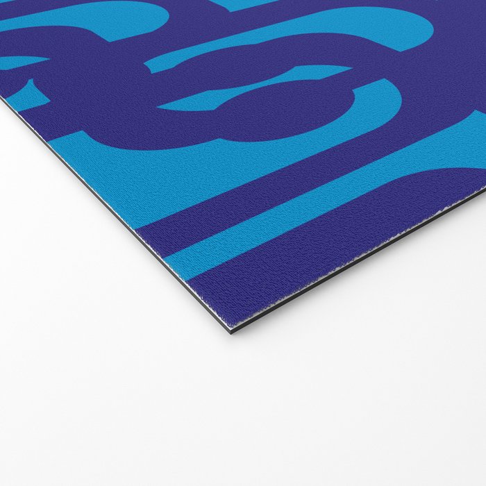 Very Blue Contemporary Mid Century Modern Loops Abstract Pattern Welcome Mat Gallery Image 2