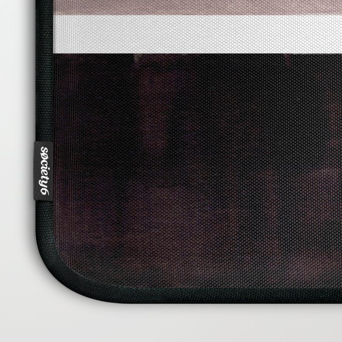 Mid Century Modern Minimalist Art Colorblock Rothko Inspired Squares Grey and Black Simple Abstract Laptop Sleeve Gallery Image 3