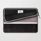Mid Century Modern Minimalist Art Colorblock Rothko Inspired Squares Grey and Black Simple Abstract Laptop Sleeve Gallery Image 2