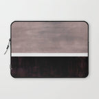 Mid Century Modern Minimalist Art Colorblock Rothko Inspired Squares Grey and Black Simple Abstract Laptop Sleeve Gallery Image 1