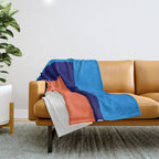 French Riviera: Bauhaus Abstraction 01 Throw Blanket Gallery Image 1